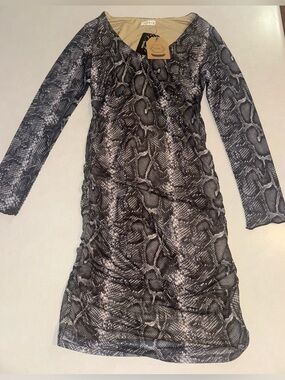 NWT Kori Boutique Dress Small S Snakeskin Festival Concert Bodycon